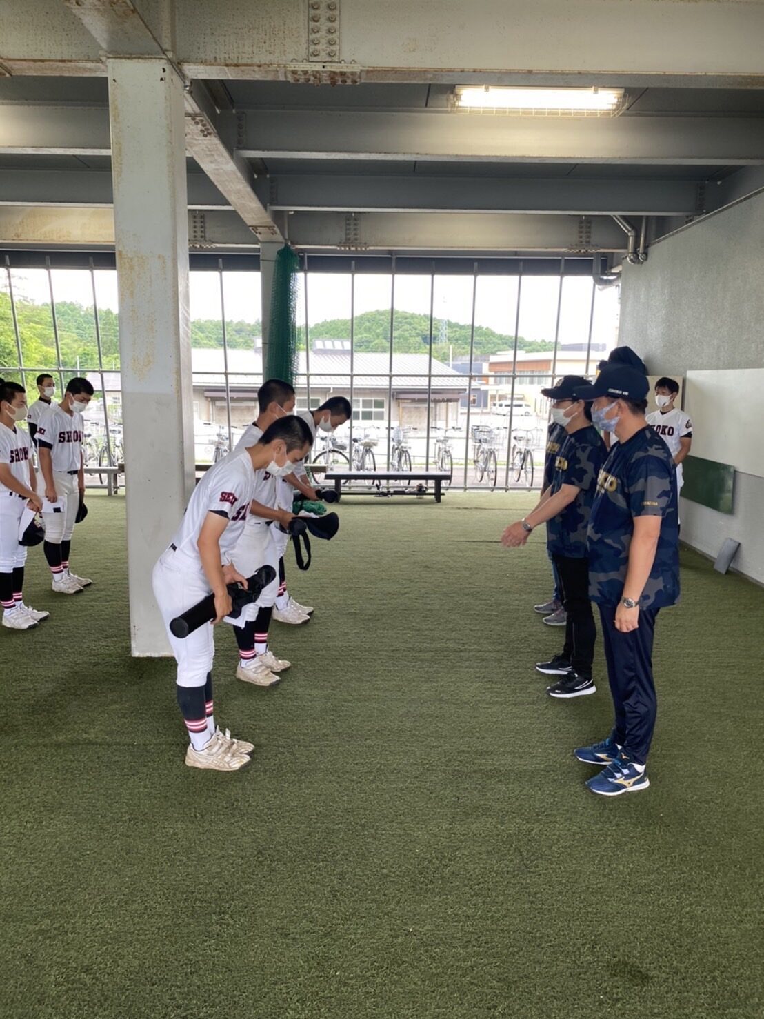 「壮行会」を行いました 関市立関商工高等学校 硬式野球部OB会
